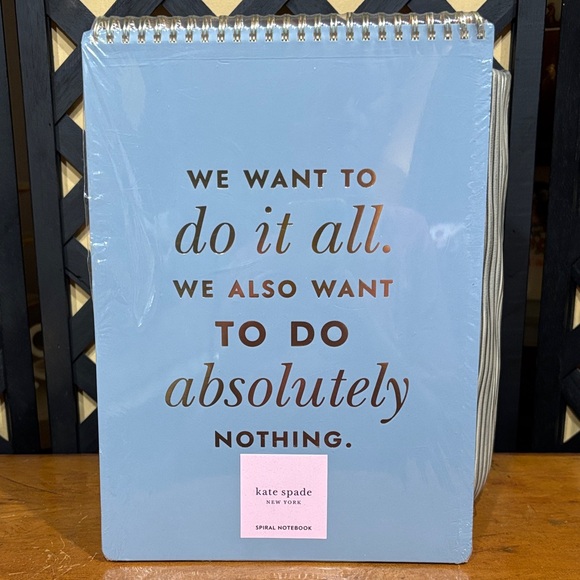 Kate Spade Do It All Large Spiral Top Notebook Blue NWT in Original Packaging - Picture 1 of 8